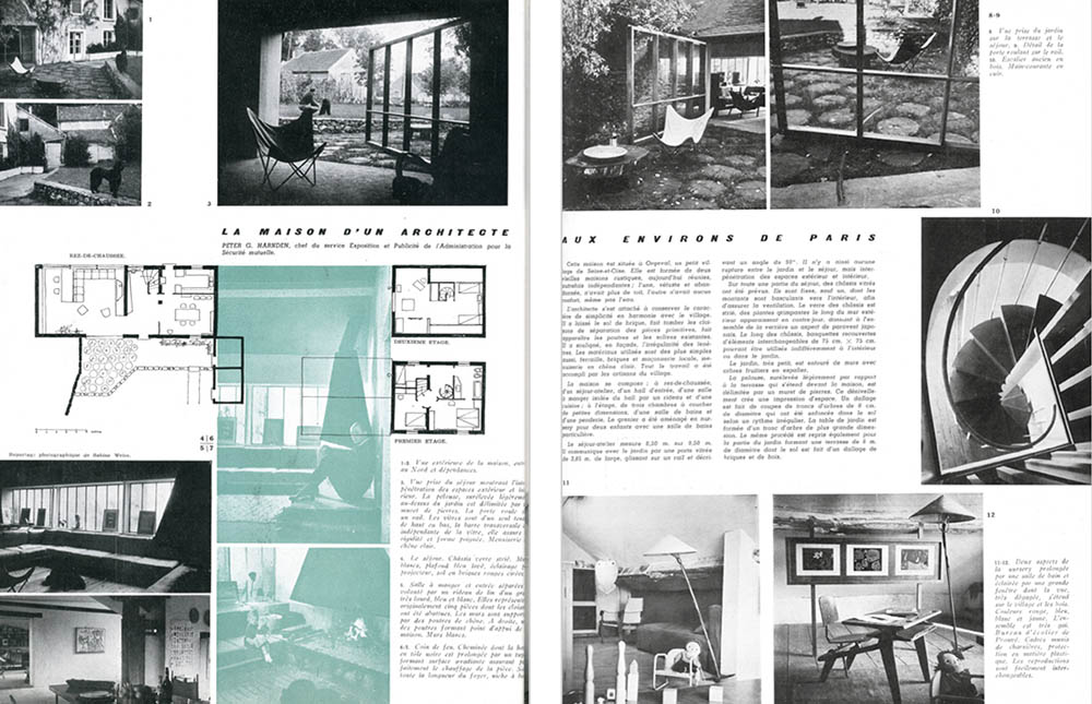 Peter G. Harnden’s article published in the French magazine L’Architecture d’Aujourd’hui. © L’Architecture d’aujourd’ hui, 1952, 39-40.